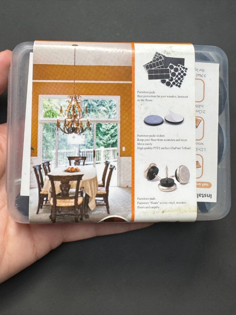 NWT Furnigear 1” PTFE Furniture Sliders 24 Pack Chair Glides NIB